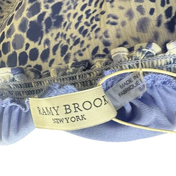 NWT Ramy Brook Women's Printed Margie Off The Shoulder Long Sleeve Top US Small - Picture 8 of 11